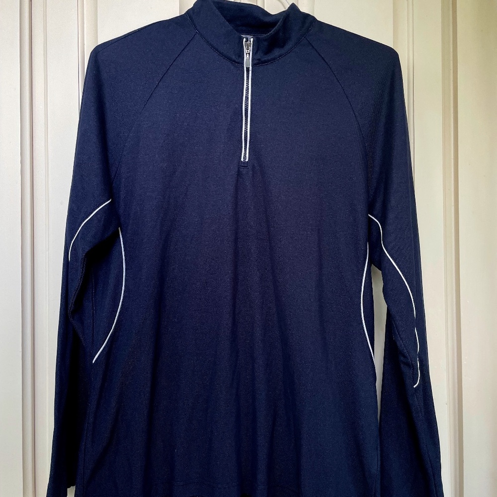 Men's Adidas Lightweight Navy Blue Quarter Zip Pullover